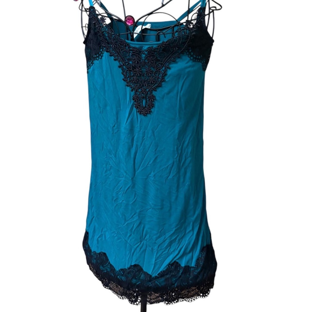 Soma vintage turquoise whimsigoth lace dres